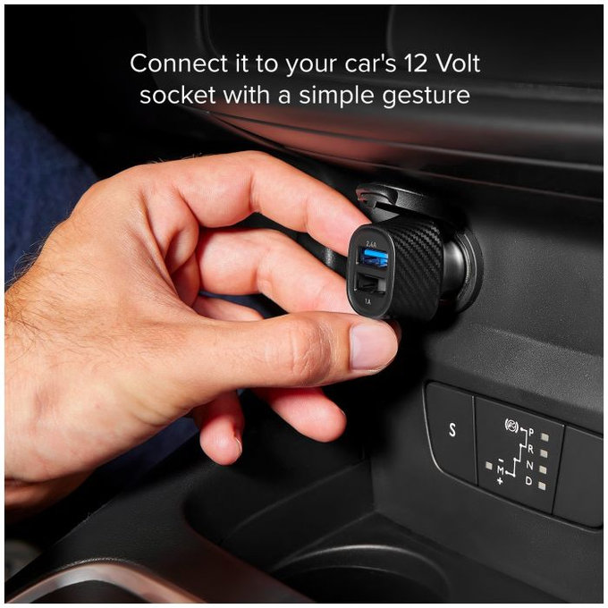 SBS - Autó Töltő USB, USB, fekete