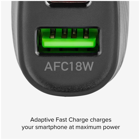 SBS - Autó Töltő USB, USB-C, fekete