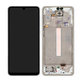 Samsung Galaxy A33 5G A336B - LCD Kijelző + Érintőüveg + Keret (Awesome White) - GH82-28143B, GH82-28144B Genuine Service Pack