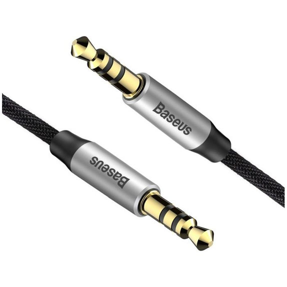 Baseus - Aux Kábel (1m), silver/black