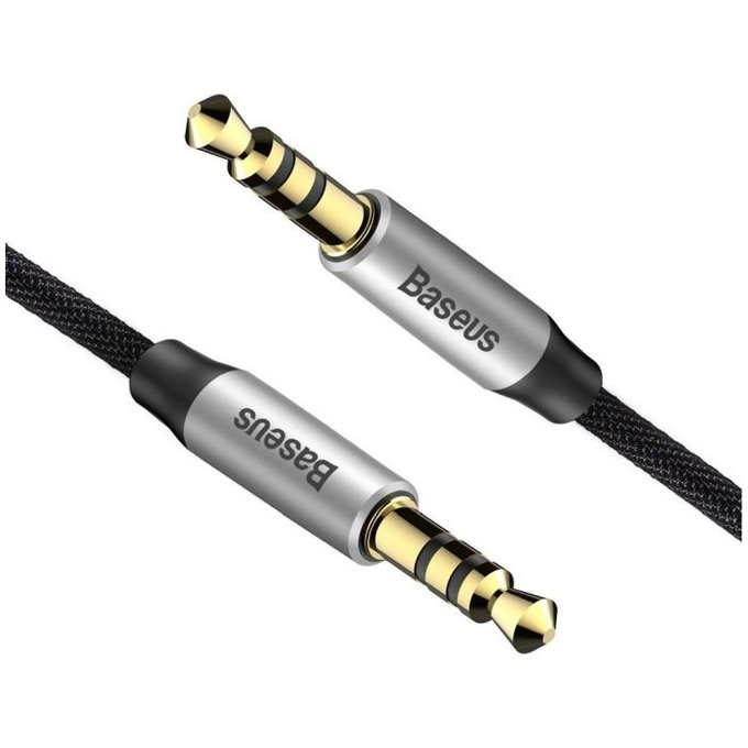 Baseus - Aux Kábel (1m), silver/black