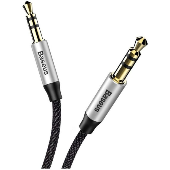 Baseus - Aux Kábel (1m), silver/black