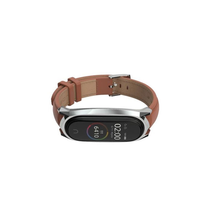 Tech-Protect - Szíjhurok HermS Xiaomi Mi Band 5, 6, 6 NFC-hez, brown
