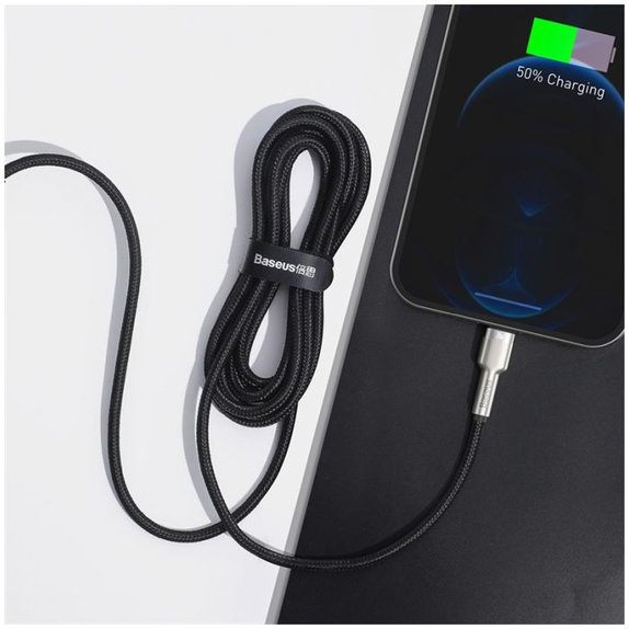 Baseus - Lightning / USB-C Kábel (2m), fekete