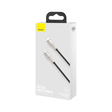 Baseus - Lightning / USB-C Kábel (2m), fekete