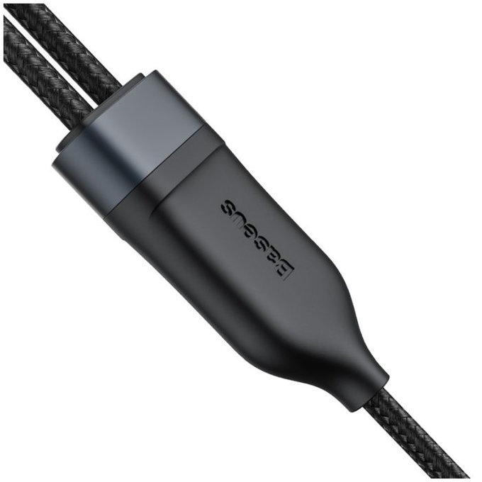 Baseus - USB-C / 2x USB-C Kábel (1.5m), fekete