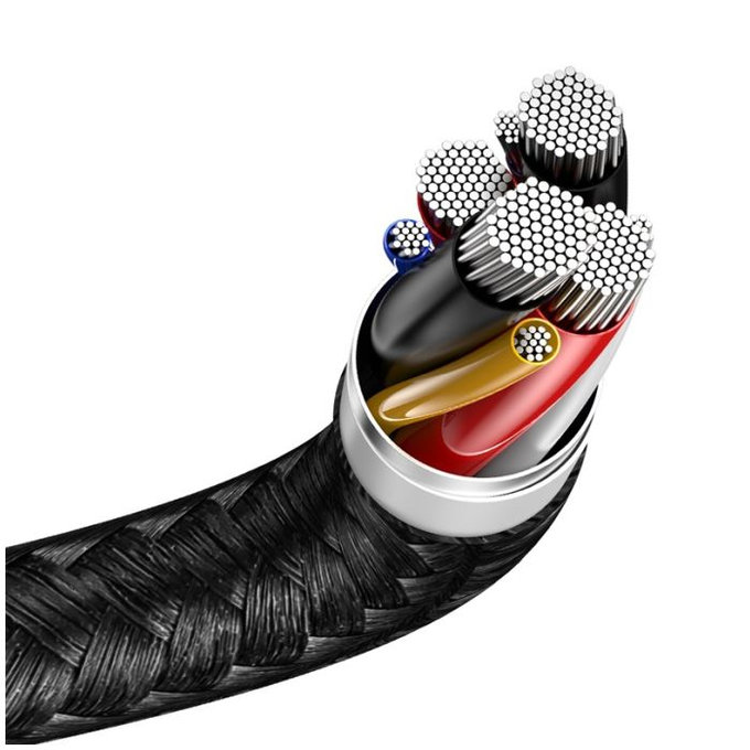 Baseus - USB-C / 2x USB-C Kábel (1.5m), fekete