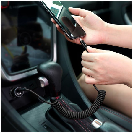 Baseus - Lightning / USB Kábel (1m), tavaszi, fekete