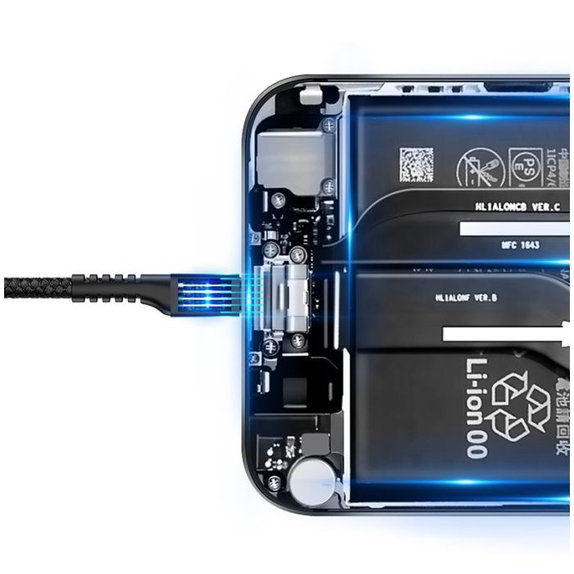 Baseus - USB-C / USB Kábel (1m), tavaszi, fekete