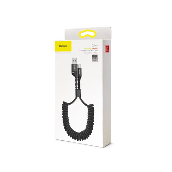 Baseus - USB-C / USB Kábel (1m), tavaszi, fekete
