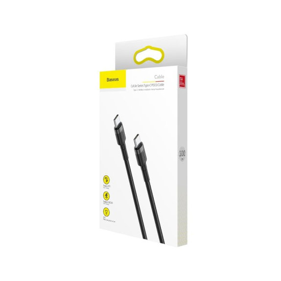 Baseus - USB-C / USB-C Kábel (2m), fekete