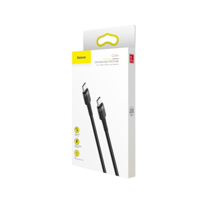 Baseus - USB-C / USB-C Kábel (2m), fekete