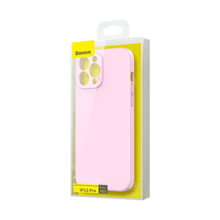 Baseus - Tok Liquid Gel iPhone 13 Pro-hoz, rózsaszín