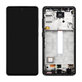 Samsung Galaxy A52 4G A525F - LCD Kijelző + Érintőüveg + Keret (Awesome Black) TFT