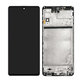 Samsung Galaxy M51 M515F - LCD Kijelző + Érintőüveg + Keret (Celestial Black) OLED