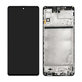 Samsung Galaxy M51 M515F - LCD Kijelző + Érintőüveg + Keret (Celestial Black) TFT