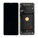 Samsung Galaxy Note 10 Lite N770F - LCD Kijelző + Érintőüveg + Keret (Aura Black) OLED