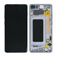 Samsung Galaxy S10 Plus G975F - LCD Kijelző + Érintőüveg + Keret (Prism Black) OLED