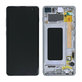 Samsung Galaxy S10 Plus G975F - LCD Kijelző + Érintőüveg + Keret (Prism Black) TFT