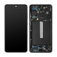 Samsung Galaxy S21 FE G990B - LCD Kijelző + Érintőüveg + Keret (Black) TFT