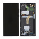 Samsung Galaxy S22 Ultra S908B - LCD Kijelző + Érintőüveg + Keret (Phantom Black) OLED