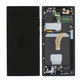 Samsung Galaxy S22 Ultra S908B - LCD Kijelző + Érintőüveg + Keret (Phantom Black) OLED