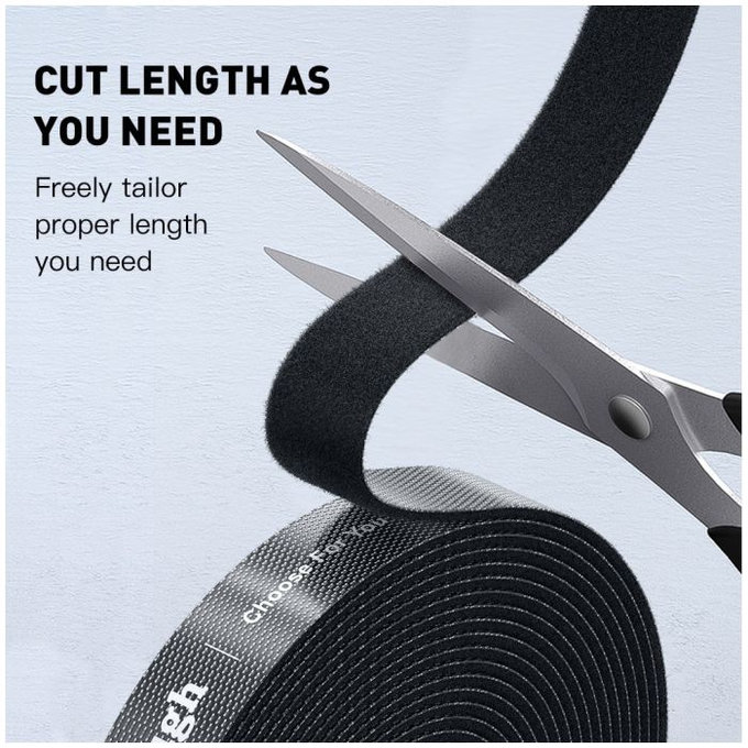 Elough - Kábelrendező - kábelszalag (1m), fekete