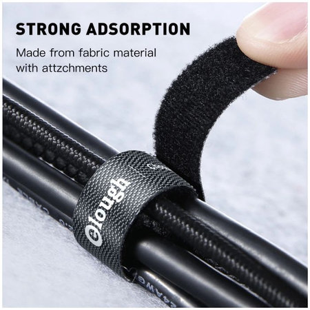 Elough - Kábelrendező - kábelszalag (0,5m), fekete