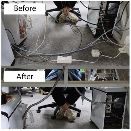 FixPremium - Kábelrendező - cső (16mm), 2M hosszú, fekete