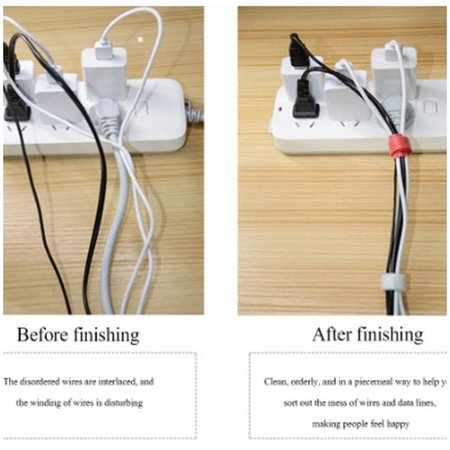 FixPremium - Kábelrendező - kábelszalag - 10 darabos készlet, fekete