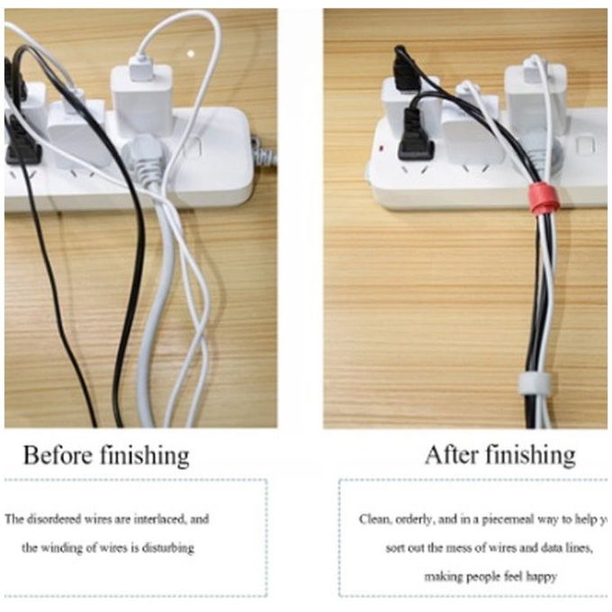 FixPremium - Kábelrendező - kábelszalag - 10 darabos készlet, fekete