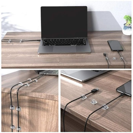 FixPremium - Kábelrendező - Klipsz - 5 darabos készlet, átlátszó