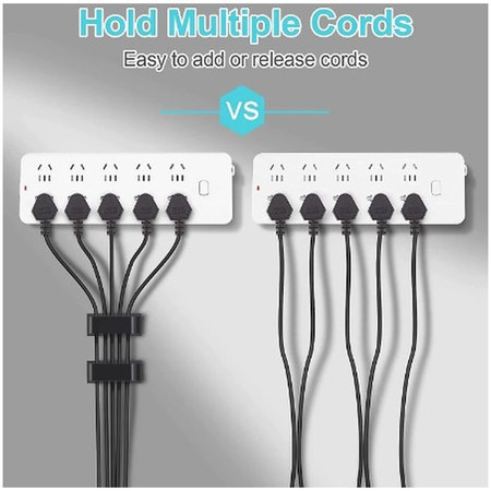 FixPremium - Kábelrendező - Klipsz - 5 darabos készlet, fekete