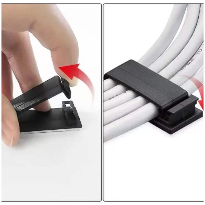 FixPremium - Kábelrendező - Klipsz - 5 darabos készlet, átlátszó