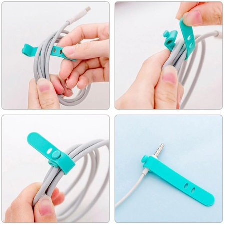 FixPremium - Kábelrendező - kábelszalag - 10 darabos készlet, fekete