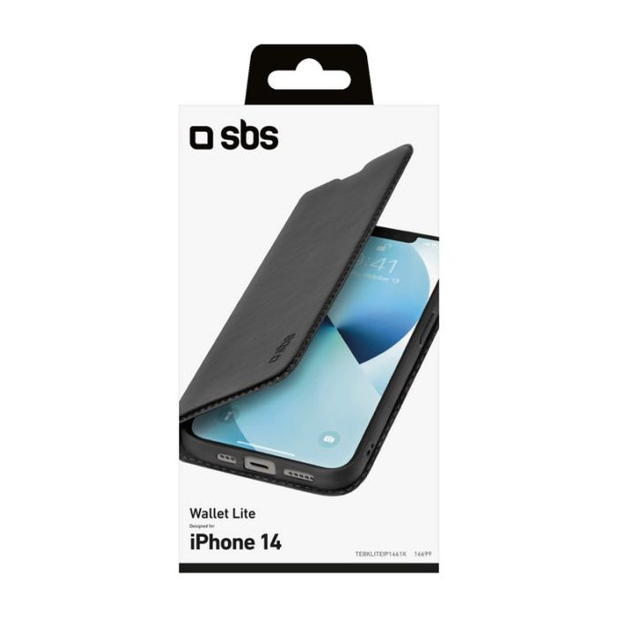 SBS - Tok Book Wallet Lite - iPhone 14, fekete