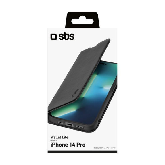 SBS - Tok Book Wallet Lite - iPhone 14 Pro, fekete