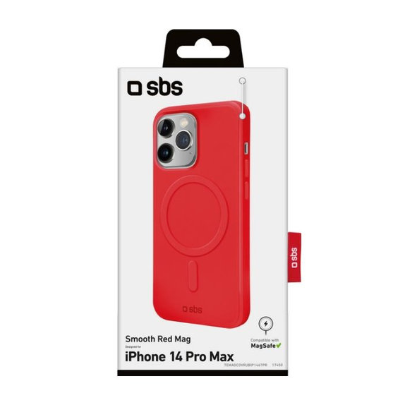 SBS - Tok Smooth Mag és MagSafe - iPhone 14 Pro Max, piros