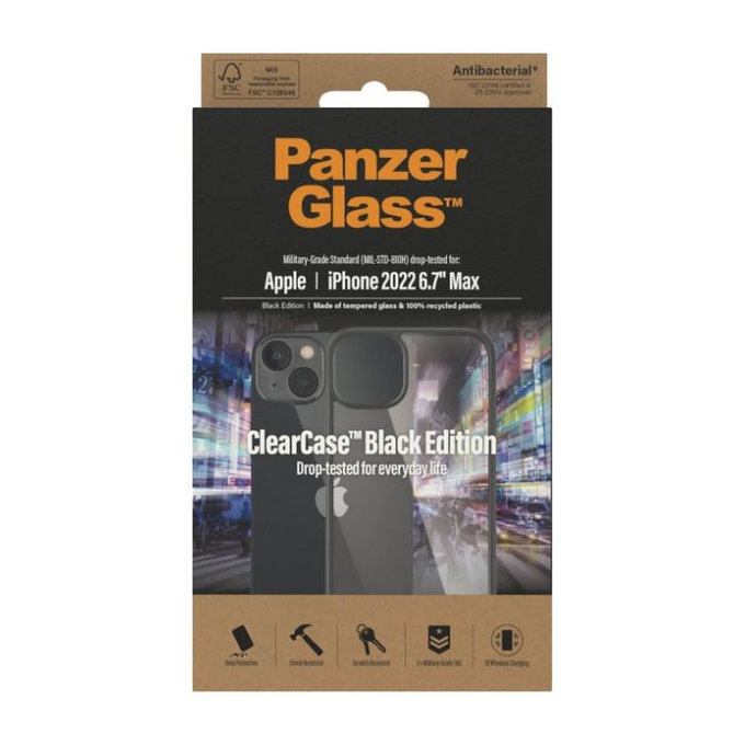PanzerGlass - Tok ClearCase - iPhone 14 Plus, fekete