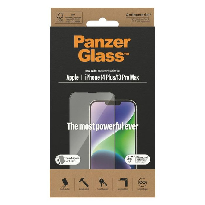 PanzerGlass - Edzett üveg UWF AB - iPhone 13 Pro Max és 14 Plus, fekete