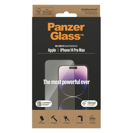 PanzerGlass - Edzett Üveg UWF az applikátorral - iPhone 14 Pro Max, fekete