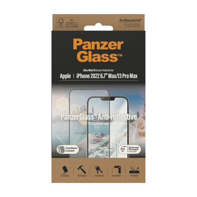 PanzerGlass - Edzett üveg UWF Anti-Reflective AB - iPhone 13 Pro Max és 14 Plus
