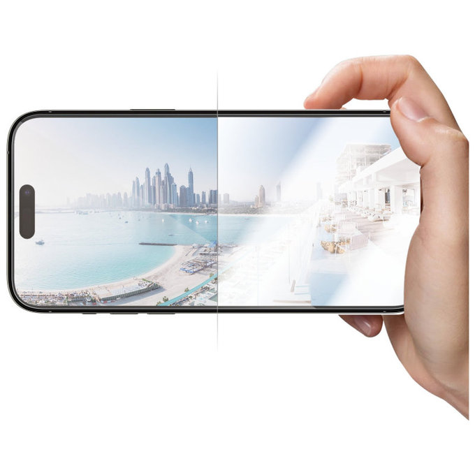 Edzett üveg UWF Anti-Reflective AB applikátorral iPhone 14 Pro Max készülékhez, Fekete, PanzerGlass