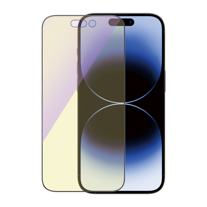 Edzett üveg UWF Anti-Bluelight AB applikátorral iPhone 14 Pro készülékhez, Fekete, PanzerGlass