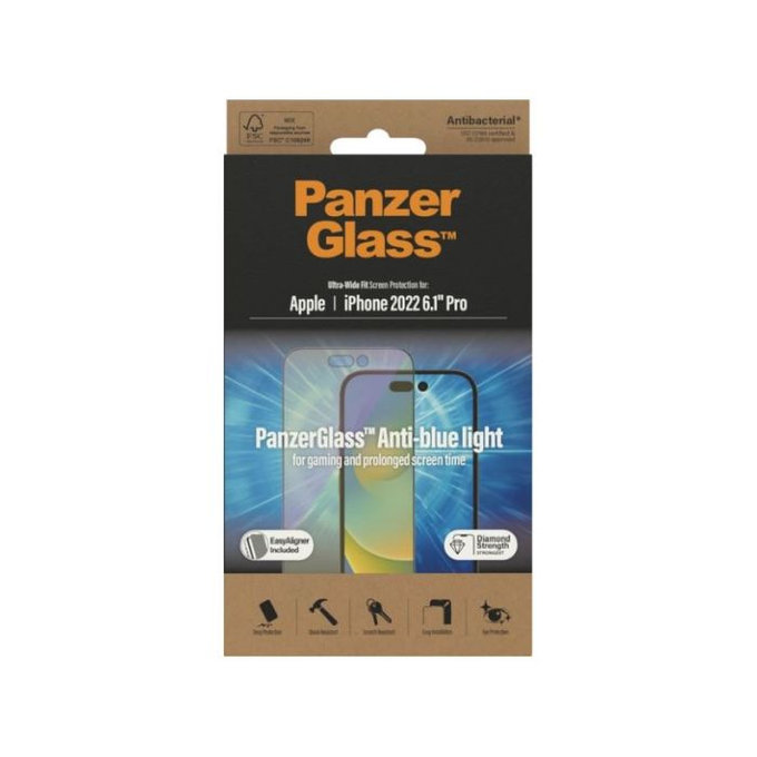 PanzerGlass - Edzett üveg UWF Anti-Bluelight AB - iPhone 14 Pro