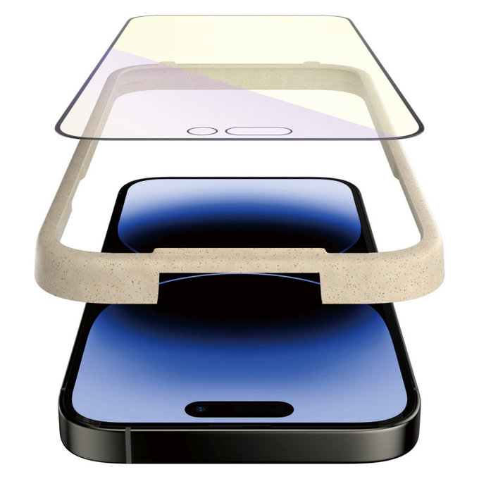 Edzett üveg UWF Anti-Bluelight AB applikátorral iPhone 14 Pro készülékhez, Fekete, PanzerGlass