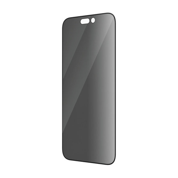 Edzett üveg UWF Privacy AB applikátorral iPhone 14 Pro készülékhez, Fekete, PanzerGlass