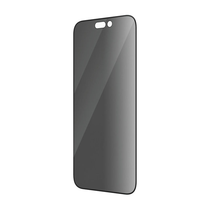 Edzett üveg UWF Privacy AB applikátorral iPhone 14 Pro készülékhez, Fekete, PanzerGlass