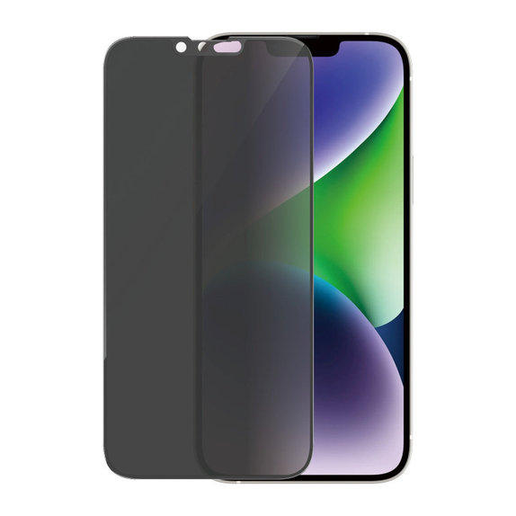 Edzett üveg UWF Privacy AB applikátorral iPhone 14 Plus/13 Pro Max készülékhez, Fekete, PanzerGlass