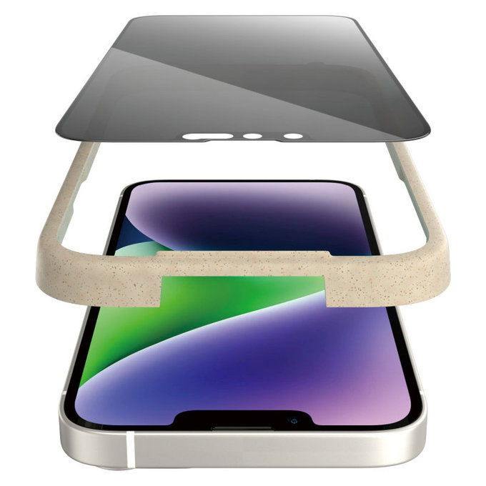 Edzett üveg UWF Privacy AB applikátorral iPhone 14 Plus/13 Pro Max készülékhez, Fekete, PanzerGlass
